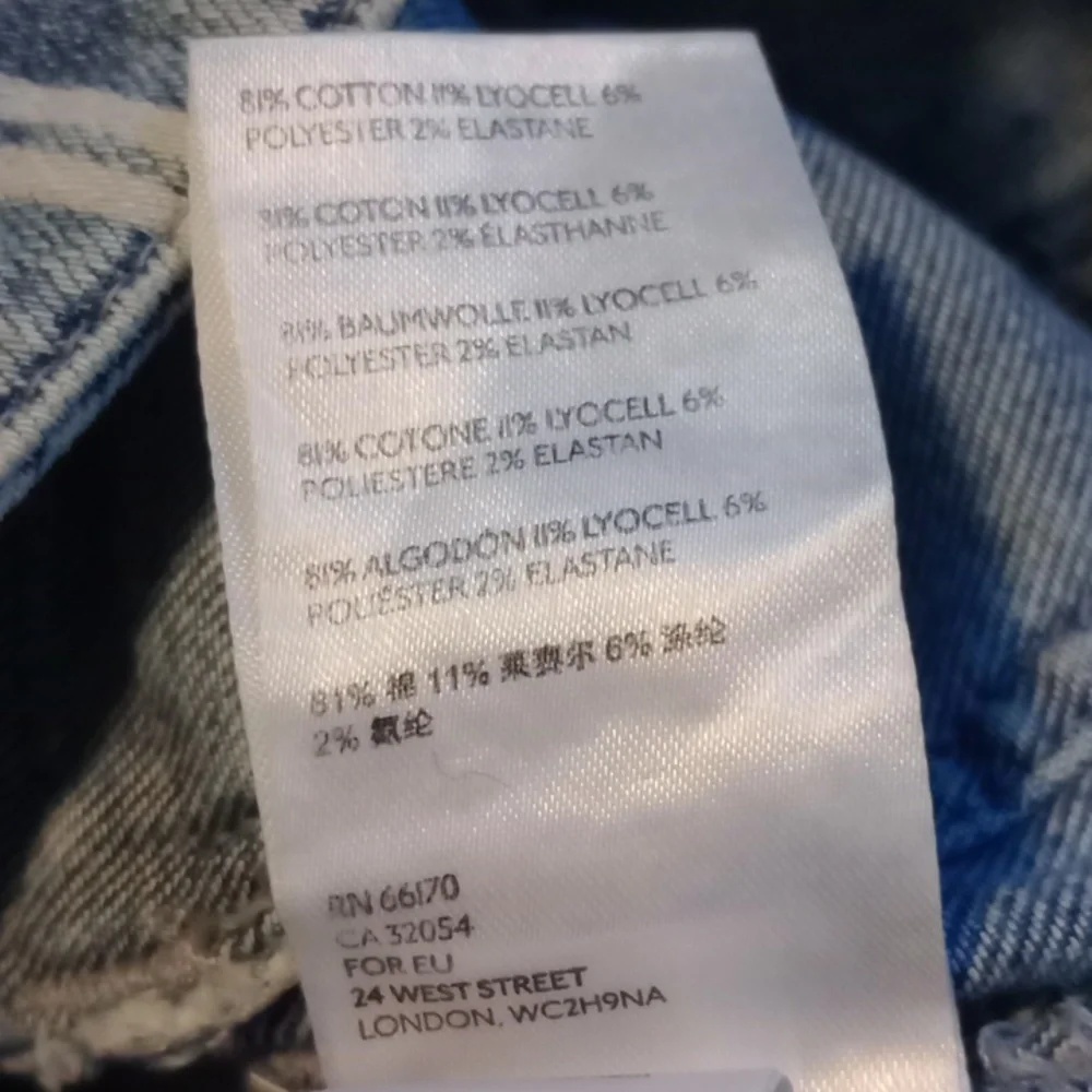 Pilcro and the Letterpress high Rise Slim, Striped Acid Wash ,Size 29